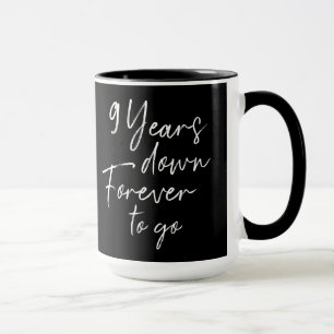 Taza 9 años para el noveno aniversario del boda