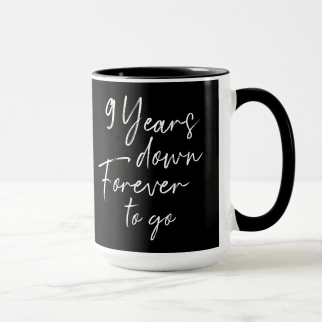 Taza 9 años para el noveno aniversario del boda (Derecha)
