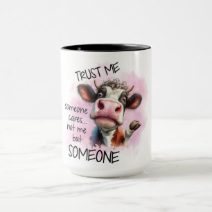 Taza A alguien le importa la vaca graciosa