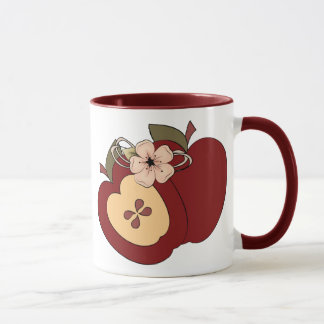 Taza a cuadros verde roja del campanero de las