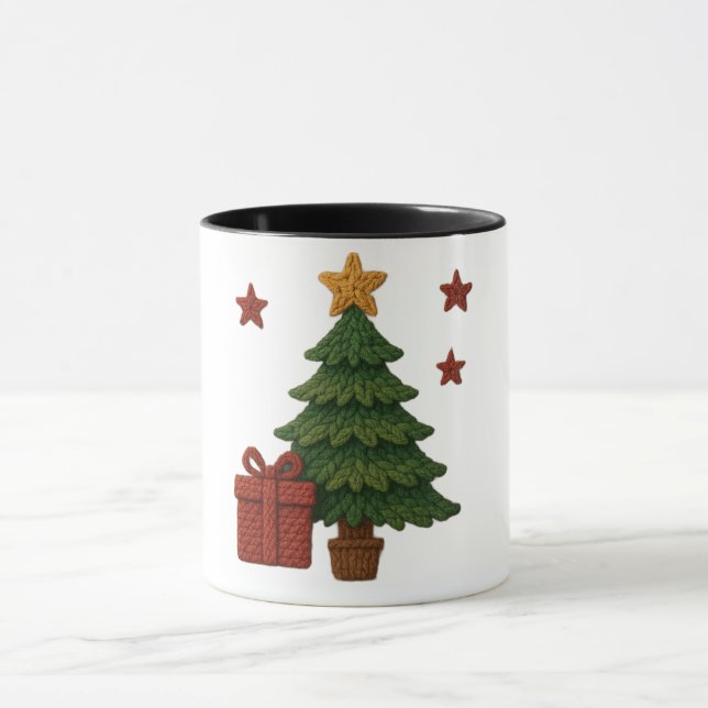 Taza A cute knit tree gift (Centro)