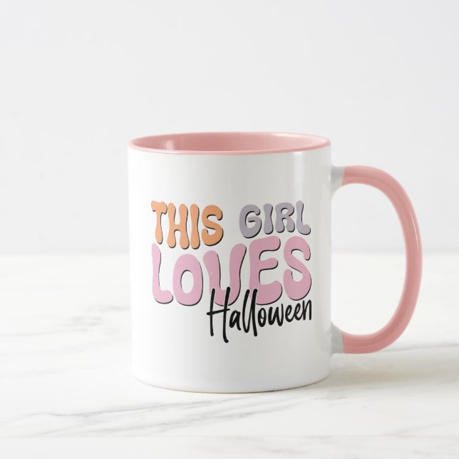 Taza A este Chica le encanta Halloween (Derecha)