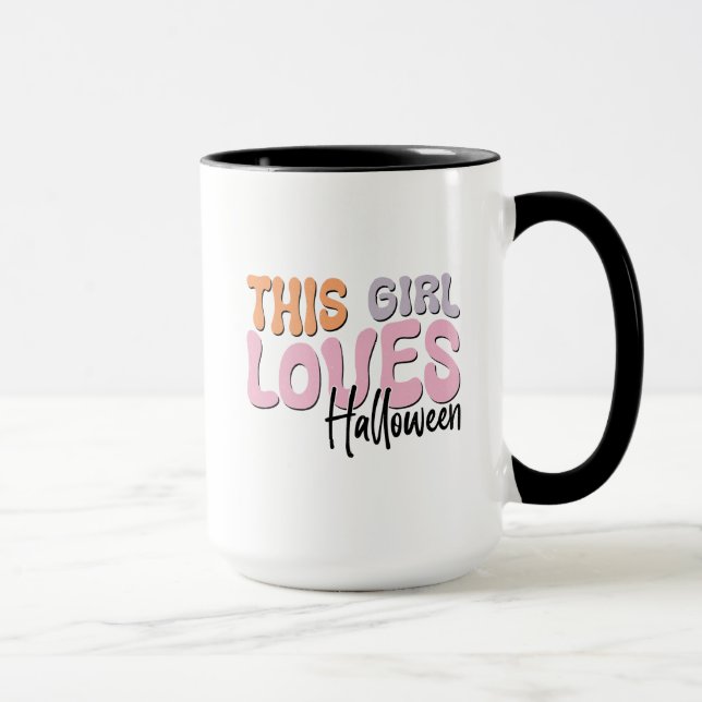Taza A este Chica le encanta Halloween (Derecha)