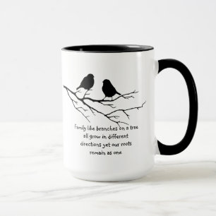 Taza A la familia le gustan las ramas de un árbol dicie