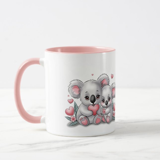 Taza A la Personalizado educada Koala le encanta el día (Izquierda)