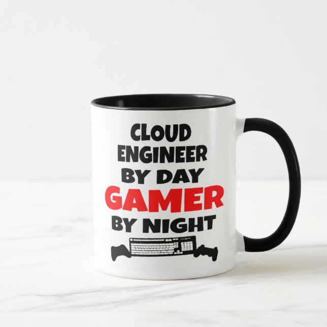 Taza A los ingenieros de nube les encanta jugar videoju (Derecha)