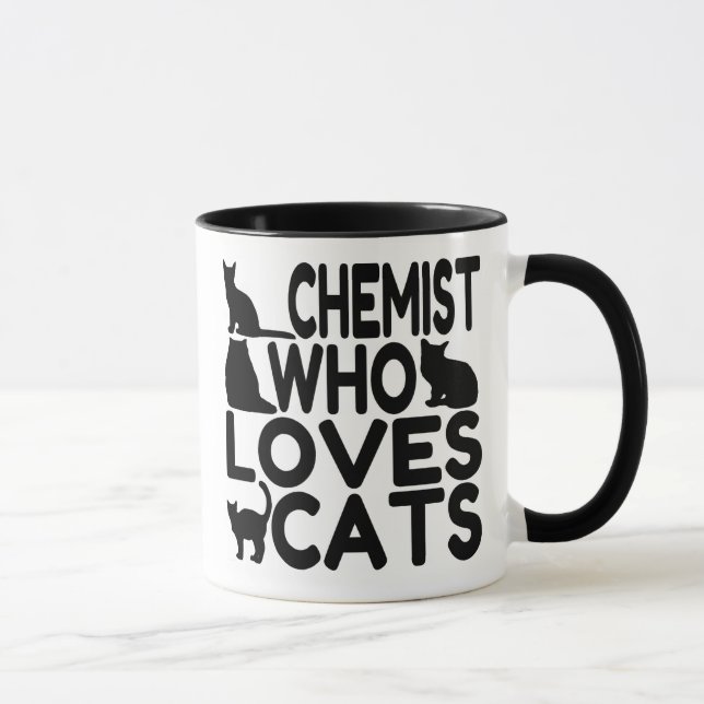 Taza A los químicos les gustan los gatos (Derecha)