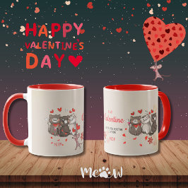 Taza A mi favorita de Valentine Meow Feline