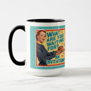 Taza ¿A qué estás esperando? Retro Housewife