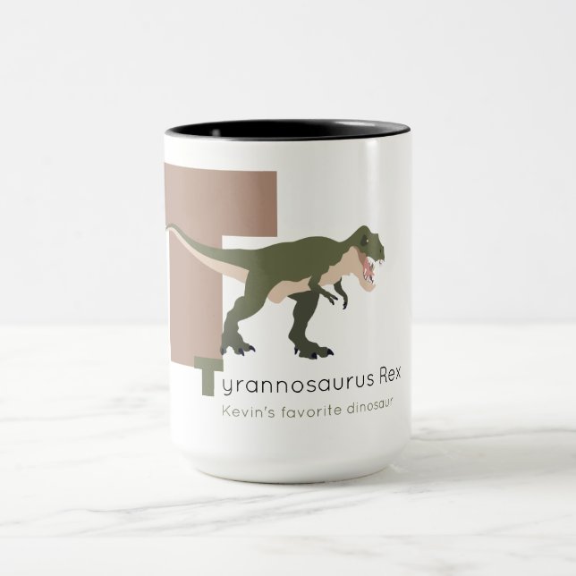 Taza A T le gusta Tyrannosaurus Rex (Centro)