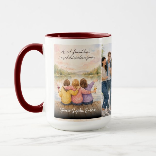 Taza A True Friendship | Friendship Day | Inspirational (Izquierda)
