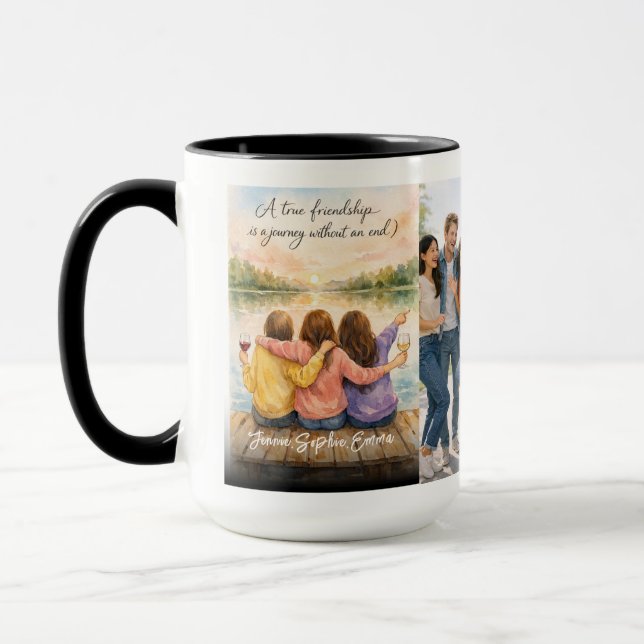 Taza A True Friendship | Friendship Day | Inspirational (Izquierda)