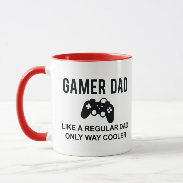 Taza A Un Papá Jugador Le Gusta Un Padre Regular Sólo M (Izquierda)