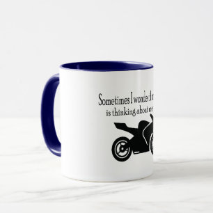 Taza A veces me pregunto si... Divertido, Motocicleta