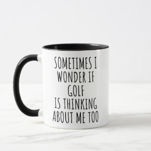 Taza A veces me pregunto si Golf está pensando