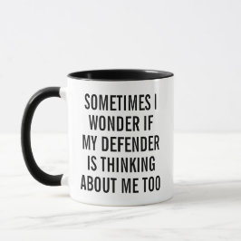 Taza A veces me pregunto si mi defensor está pensando