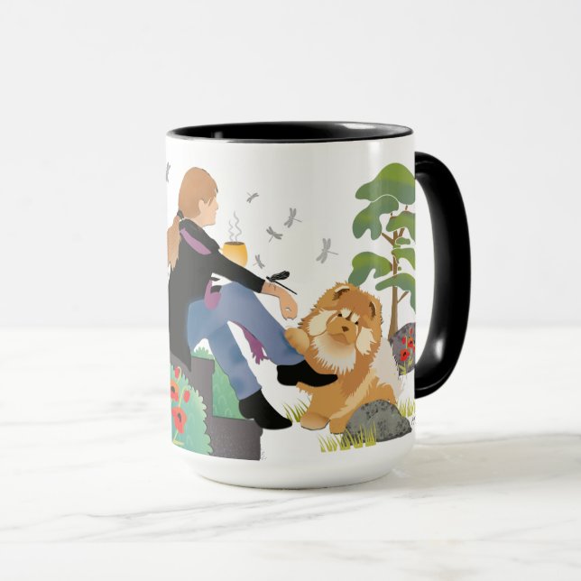 Taza A VECES ME SIENTO Y PIENSA Chow - elegir estilo  (Anverso derecho)
