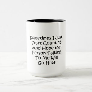 Taza A veces simplemente empiezo a contar