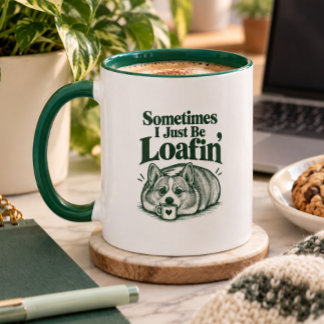 Taza A veces simplemente estoy holgazaneando Corgi dive