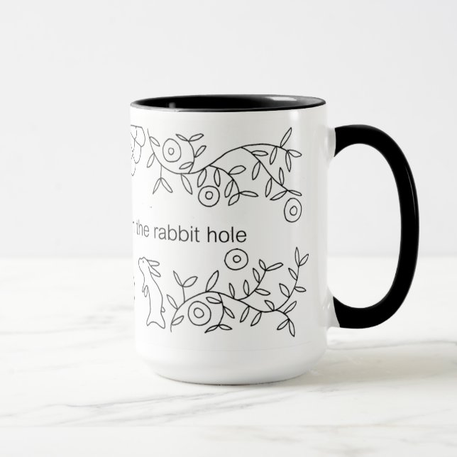 Taza Abajo de la madriguera de conejo, Sarah Fielke BOM (Derecha)