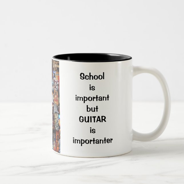 Taza abandonada importante de la guitarra del (Derecha)