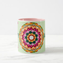 Taza ABBEY ~ Gem Stones personalizados Fractal ~ Mug