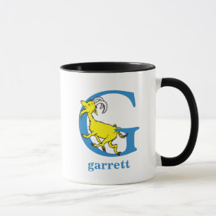 Taza ABC del Dr. Seuss: Letra G - Azul Agregar su nomb