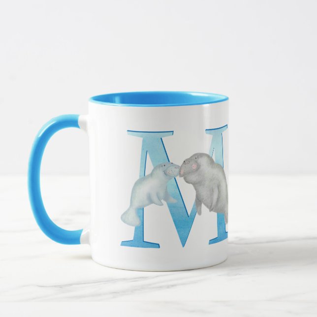 Taza ABC M animal es para manatee mug (Izquierda)