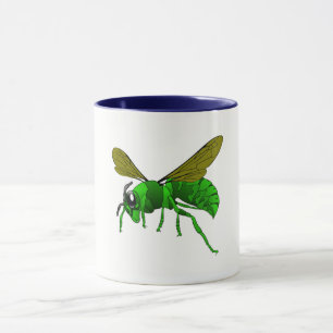 Taza Abeja de avispón verde personalizado y lima