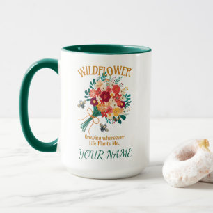 Taza Abeja de Flor Silvestre Creciendo Dondequiera que