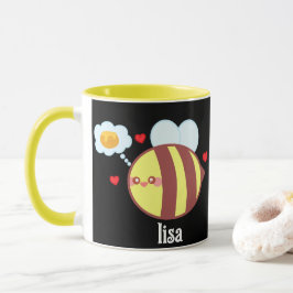 Taza Abeja de la miel amarilla