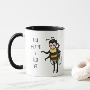 Taza Abeja de miel acaba de respirar y solo abeja