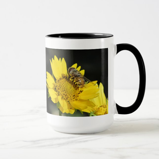Taza Abeja en la flor amarilla (Derecha)
