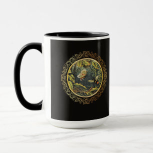 Taza Abeja Victoriana y Mariposa en Telaraña