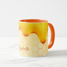 Taza Abejas amarillas ricas en miel