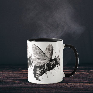 Taza Abejas Góticas Alas de Cráneo