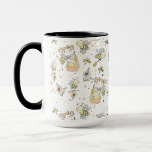 Taza Abejas, Hadas Y Abejas Infantiles En Patrón Sin Ma