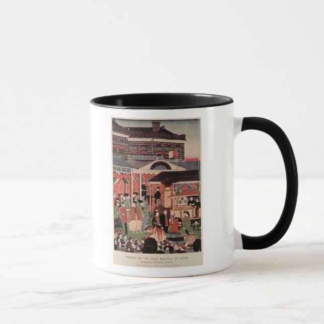 Taza Abertura del primer ferrocarril en Japón (Derecha)