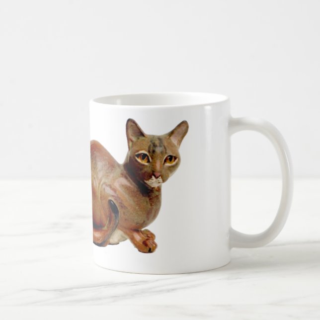 Taza abisinia del gato de la abadía (Derecha)