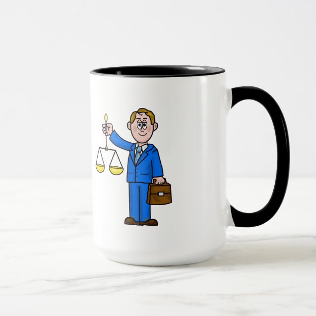Taza Abogado masculino Nombre Mug (Derecha)