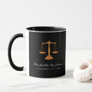 Taza Abogado profesional de lujo Black Gold