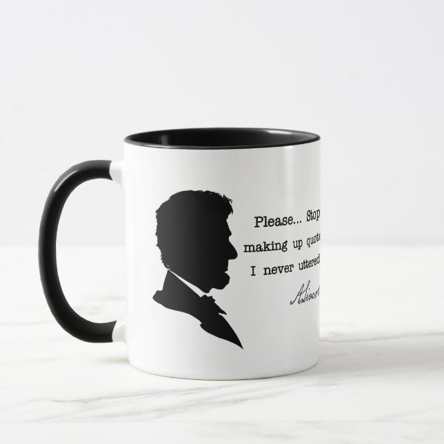 Taza Abraham Lincoln, deja de hacer citas (Izquierda)