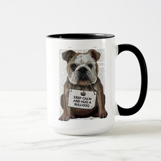 Taza Abrazarse de Bulldog (Derecha)