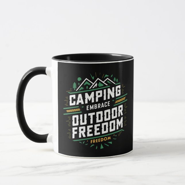 Taza Abrazo de camping libertad al aire libre, barbilla (Izquierda)