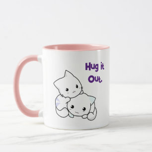 Taza Abrazo De Gatitos Personalizados, Amistad Con Gato