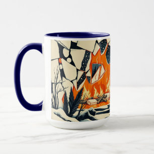Taza Abrazo de hoguera de hielo destrozado a cincel