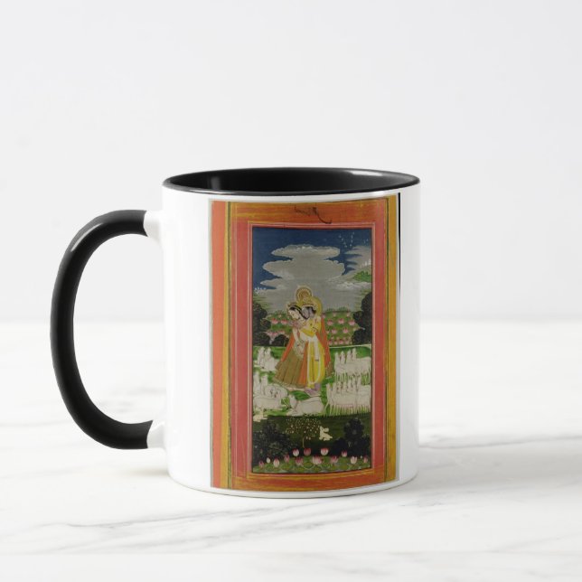 Taza Abrazo de Radha y de Krishna en un landscap (Izquierda)