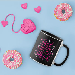 Taza Abrazos, besos y deseos de San Valentín, corazones
