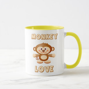 Taza Abrazos y amor del mono