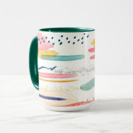 Taza Abreviado geométrico colorido mínimo